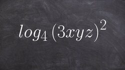 Expanding logarithmic expression with the power and product rule Instructional Video