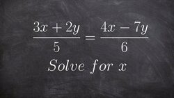 Learn how to solve for x when given a proportion with x and y Instructional Video