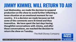 Jimmy Kimmel’s late-night show to return Tuesday after suspension over Charlie Kirk remarks News Clip