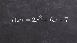 Learn how to identify the vertex and axis of symmetry using completing the square Instructional Video