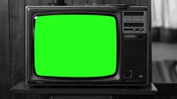 1980S Television Green Screen. Black And White. Stock Footage
