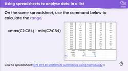 Statistical summaries using technology Instructional Video