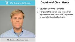 Doctrine of Clean Hands Instructional Video
