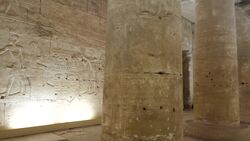Egypt, Abydos - Temple of Sety I - Hall of Sokar and Nefertem Stock Footage