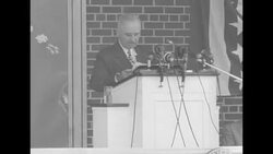 President Truman dedicates Air Force Research Center and addresses USSR's Korean War peace proposal in Tullahoma, TN News Clip