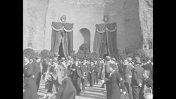 Couples participate in mass wedding in Rome at Benito Mussolini's encouragement News Clip
