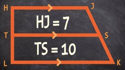 Applying the midsegment theorem to find the base of a trapezoid Instructional Video