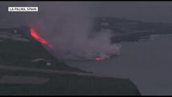 Spanish volcano's destructive stream of lava reaches sea News Clip