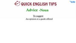 Understanding the Difference Between Advice and Advise Instructional Video