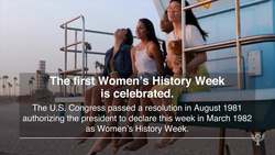 This Month in History. March: Women's History Instructional Video