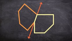 How to reflect a hexagon over a line of symmetry Instructional Video