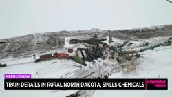 Train Derails in Rural North Dakota and Spills Chemicals News Clip