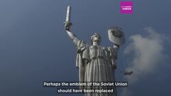Watch: Hammer and sickle removed from Kyiv's giant Soviet-era Motherland Monument News Clip
