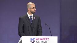 Omar Al Olama speaks at opening day of AI safety Summit News Clip