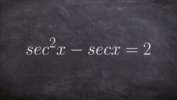 Solving a trigonometric equation with secant Instructional Video