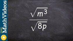Learn to rationalize the denominator with a monomial as the denominator ex 6 Instructional Video