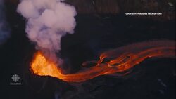 Lava continues to flow into Pacific after small explosion on Kilauea News Clip