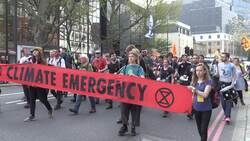 Extinction Rebellion protesters hold up traffic in London Victoria News Clip