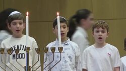CLEAN : Olaf Scholz visits a Jewish school in Berlin to celebrate Hanukkah News Clip