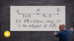 Show that point M is a midpoint on a line | Geometry Instructional Video