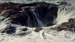 Thor's Well Oregon Seascape Stock Footage