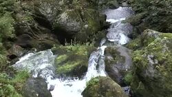 Triberger Wasserfälle im Schwarzwald Stock Footage