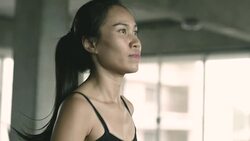 Passion on treadmill,Slow motion Stock Footage