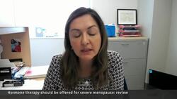 Hormone therapy should be an option for more menopausal women: review News Clip