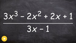 How to apply synthetic division when the zero is a fraction Instructional Video
