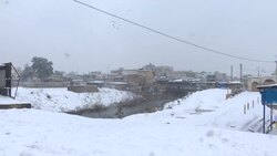 CLEAN : Snow blankets Qamishli in war torn Syria rejoicing its residents News Clip