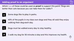 Giving proof and summarising an argument Instructional Video