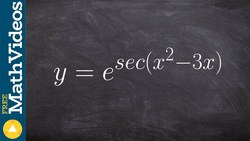 Exponential double chain rule trig derivative Instructional Video