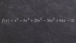 Use Descartes Rule of signs to determine the number of positive and negative Instructional Video