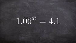 Solving an exponential equation by converting to a logarithmic equation Instructional Video