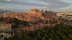Drone Reveals The Acropolis' Hidden Splendors in Athens Stock Footage