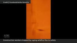 Workers survive Ont. wildfire by hiding in shipping container News Clip