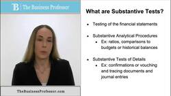 Auditing - What is Substantive Tests Instructional Video