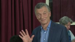 CLEAN : Argentina's center-right Mauricio Macri votes News Clip