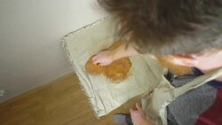 Potter kneads the clay Stock Footage