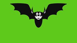 Animation of cartoon halloween bat Stock Footage