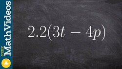 Simplifying an expression using distributive property ex 6, 2.2(3t - 4p) Instructional Video