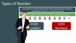 Types of Numbers: Odd and Even, Positive and Negative, Integers and Non-Integers Instructional Video