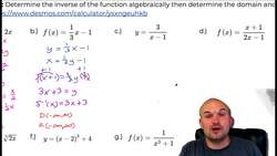 Find the Inverse Function Algebraically Instructional Video