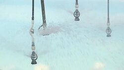 Pivot irrigation system in 4K 60fps. Close-up of pivot sprinkler system irrigating crops. Irrigation pivot system watering agriculture field Stock Footage