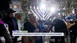 Hanukkah joy spreads in Darien with menorah lighting News Clip