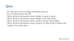 MongoDB Mastering MongoDB for Beginners (Theory and Projects) - Quiz($expr) Instructional Video