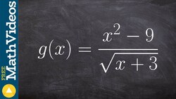 Find the domain of the function with a radical in the denominator Instructional Video