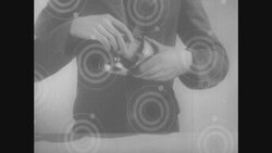 1950s: Animated diagram of copper atoms and electrons Stock Footage