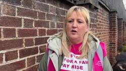 999 call handler s join BT Openreach strike in Armagh News Clip