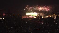CLEAN : Beijing 2022: Fireworks at the end of the Winter Olympics closing ceremony News Clip